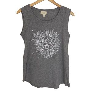 Koch Women’s Gray Leo Zodiac Perfect Lover Tank Top Size Small